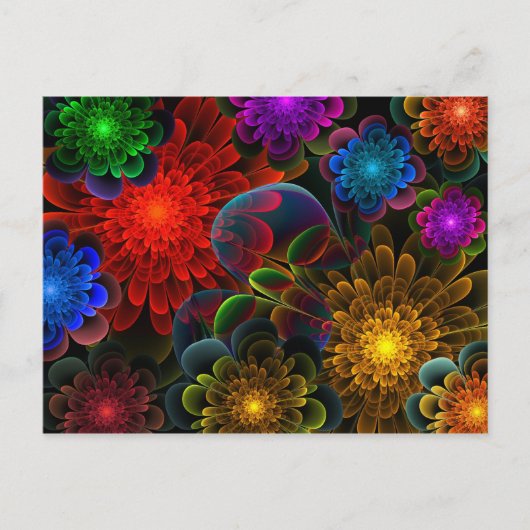 Fractal Bouquet Briefkaart (Voorkant)
