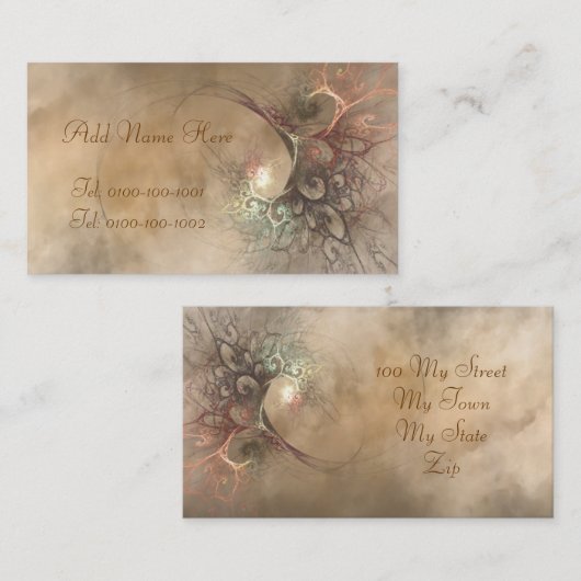 Fractal Bouquet-profielkaart Visitekaartje (Voorkant / Achterkant)