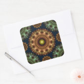 Fractal briljante glossy decoratie vierkante sticker (Envelop)
