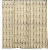Fractal Brown en Tan Beaded Print Shower Curtain Douchegordijn (Voorkant)