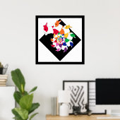 Fractal Bunnies Square Poster (Thuiskantoor)