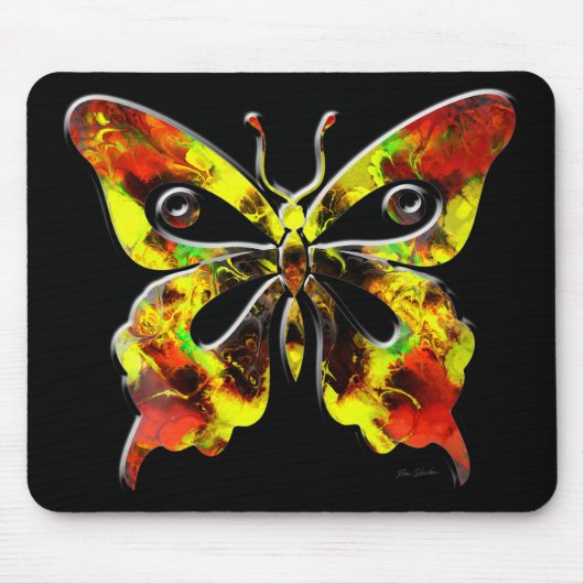 Fractal Butterfly Art 1 Mousepad Muismat (Voorkant)