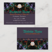 Fractal Butterfly Art met Logo Big Visitekaartje (Voorkant / Achterkant)