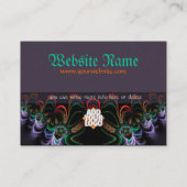 Fractal Butterfly Art met Logo Big Visitekaartje (Achterkant)