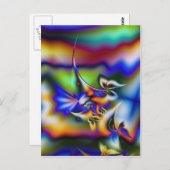 Fractal Butterfly Fantasy Briefkaart (Voorkant / Achterkant)