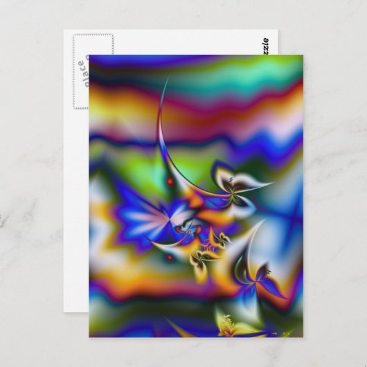 Fractal Butterfly Fantasy Briefkaart (Voorkant / Achterkant)