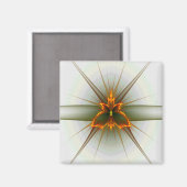 Fractal Butterfly (kies Achtergrondkleur) Magnet (Voorkant / Achterkant)