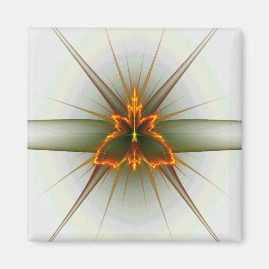 Fractal Butterfly (kies Achtergrondkleur) Magnet (Voorkant)