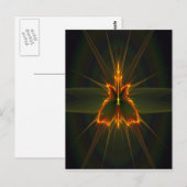 Fractal Butterfly op Black Background Briefkaart (Voorkant / Achterkant)