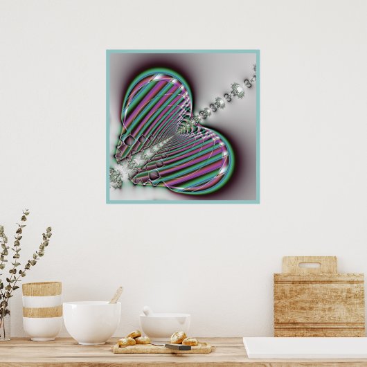 Fractal Butterfly Poster (Keuken)