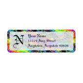 Fractal C~05 Monogram Terugkeeradreslabels Etiket (Voorkant)