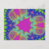 Fractal Cactus Bloom Briefkaart (Voorkant)