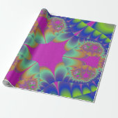 Fractal Cactus Bloom Cadeaupapier (Uitgerold)