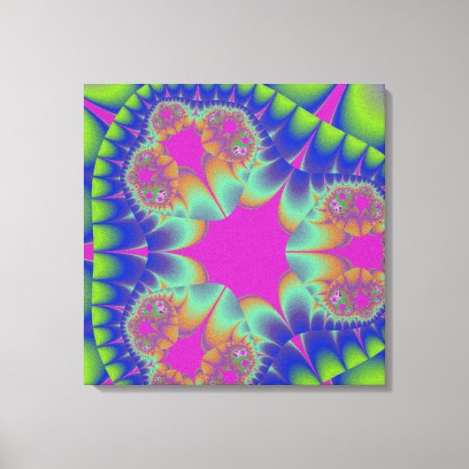 Fractal Cactus Bloom Canvas Afdruk (Voorkant)