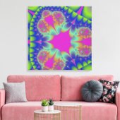 Fractal Cactus Bloom Canvas Afdruk (Insitu (Woonkamer))
