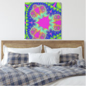 Fractal Cactus Bloom Canvas Afdruk (Insitu (Slaapkamer))