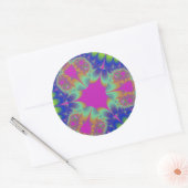 Fractal Cactus Bloom Ronde Sticker (Envelop)