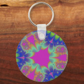 Fractal Cactus Bloom Sleutelhanger (Voorkant)