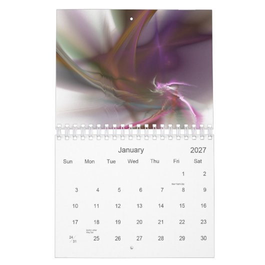 Fractal Calendar Kalender (Jan 2027)