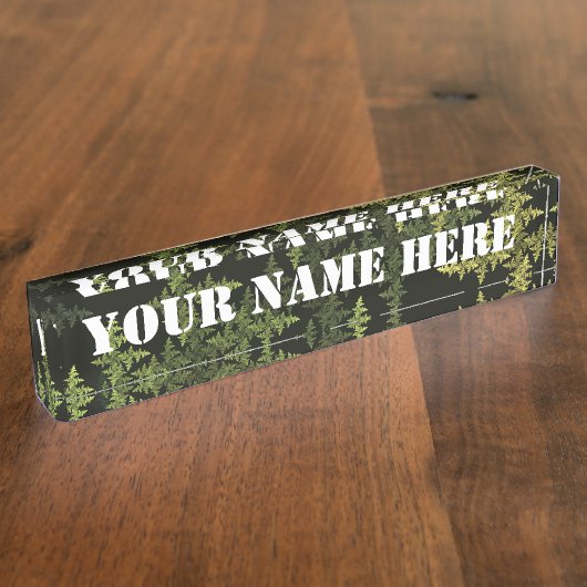 Fractal Camouflage Naambordje (Zijkant)