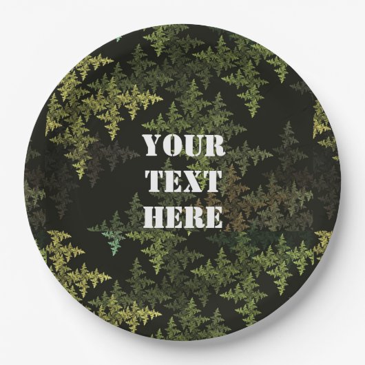 Fractal Camouflage Papieren Bordje (Voorkant)