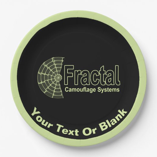 Fractal Camouflage Systems Logo Papieren Bordje (Voorkant)