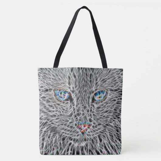 Fractal Cat All-Over-Print Canvas tas (Voorkant)