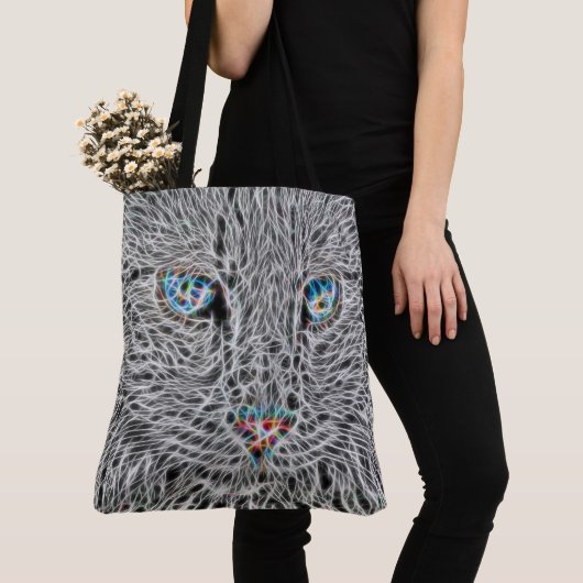 Fractal Cat All-Over-Print Canvas tas (Dichtbij)