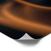 Fractal Cat Face in zwarte en trillende kleuren Poster (Hoek)