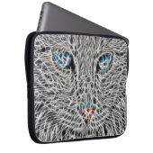 Fractal Cat Laptop Hoesje Laptop Sleeve (Voorkant Rechts)