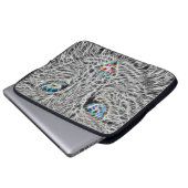 Fractal Cat Laptop Hoesje Laptop Sleeve (Voorkant onderkant)