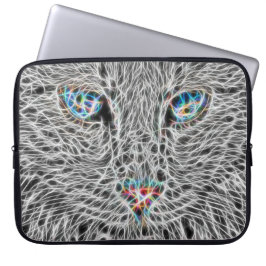 Fractal Cat Laptop Hoesje Laptop Sleeve