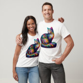 Fractal Cat – psychedelische katachtige kunst T-shirt (Unisex)