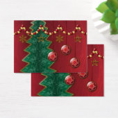 Fractal Celebration Kerst Bladwijzer Visitekaartjes (Bureau)