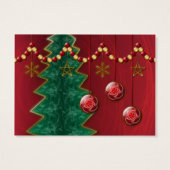 Fractal Celebration Kerst Bladwijzer Visitekaartjes (Achterkant)