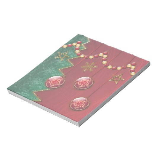 Fractal Celebration kerstblocnote Notitieblok (Linkerzijde)