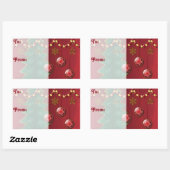 Fractal Celebration kerstcadeau Label stickers (Vel)