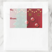 Fractal Celebration kerstcadeau Label stickers (Tas)