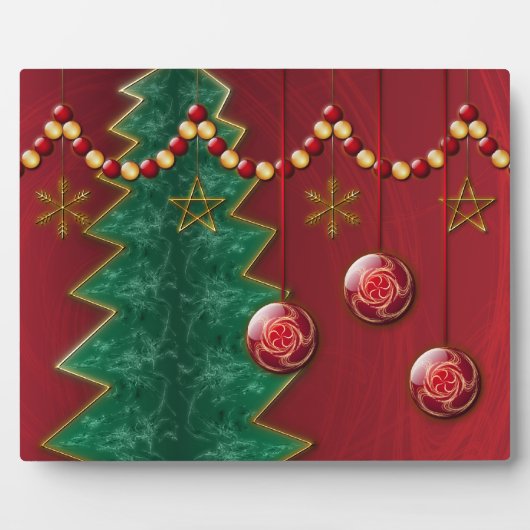 Fractal Celebration kerstfoto Plaque Fotoplaat (Voorkant)