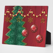 Fractal Celebration kerstfoto Plaque Fotoplaat (Zijkant)