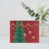 Fractal Celebration Kerstmis Briefkaart (Staand voorkant)