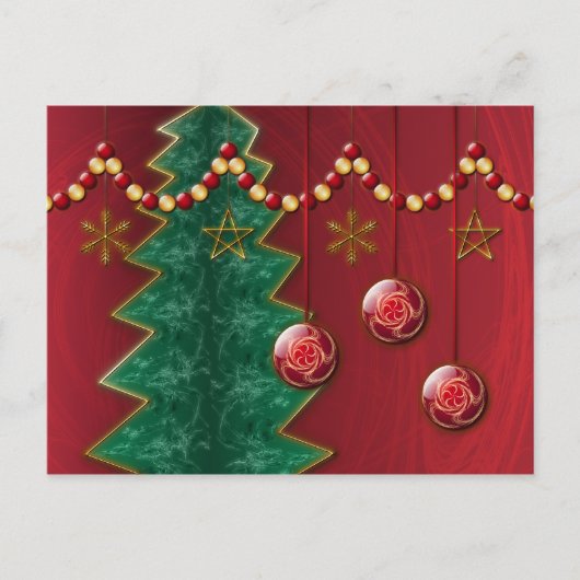 Fractal Celebration Kerstmis Briefkaart (Voorkant)