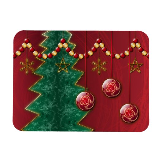 Fractal Celebration Kerstmis Flexible Magnet Magneet (Horizontaal)
