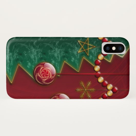 Fractal Celebration Kerstmis iPhone Case-Mate Case (Achterkant (horizontaal))