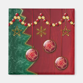 Fractal Celebration Kerstmis Magnet (Voorkant)