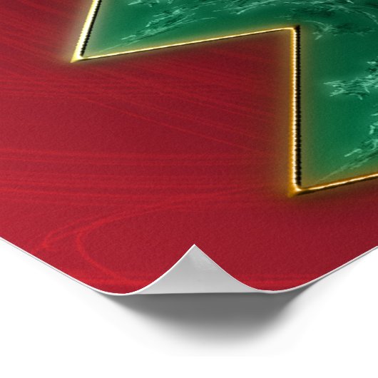 Fractal Celebration kerstprint Poster (Hoek)