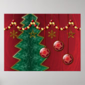Fractal Celebration kerstprint Poster (Voorkant)