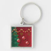 Fractal Celebration kerstSleutelhanger Sleutelhanger (Voorkant)