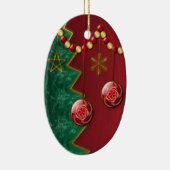 Fractal Celebration kerstversiering Keramisch Ornament (Rechts)
