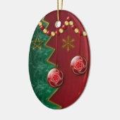 Fractal Celebration kerstversiering Keramisch Ornament (Links)